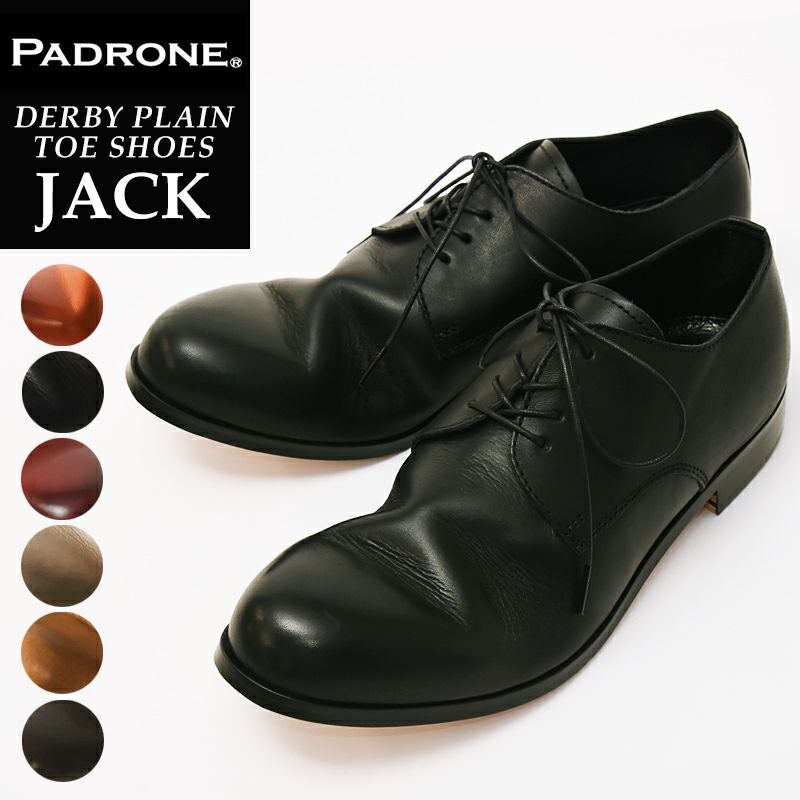 PADRONE/パドローネ】DERBY PLAIN TOE SHOES “JACK”・PU7358-2001-11C