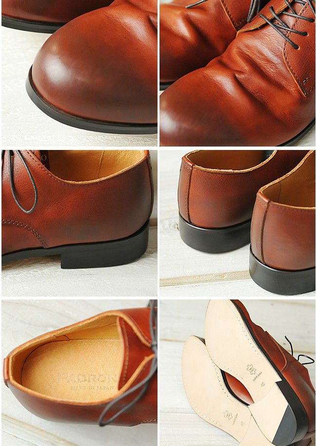 PADRONE/パドローネ】DERBY PLAIN TOE SHOES “JACK”・PU7358-2001-11C