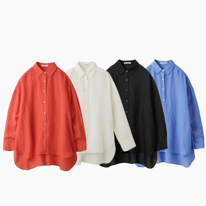 極美品 MY_ 1LDK 日本製ウール リネン シャンブレー 比翼 長袖 シャツ Pilgrim Surf+Supply（ピルグリム サーフ+サプライ）【EXCLUSIVE】CAL