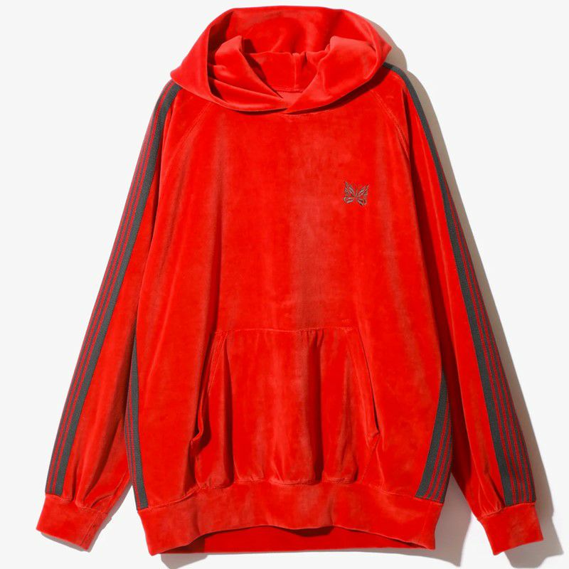 Needles ニードルス 22SS 日本製 Pullover Parka - R/W Jacquard レーヨンウール プルオーバーパーカー KP098 L RED ロング トップス【中古】【Needles】 Needles - Needles ニードルス 22SS 日本製 Pullover Parka - R/W