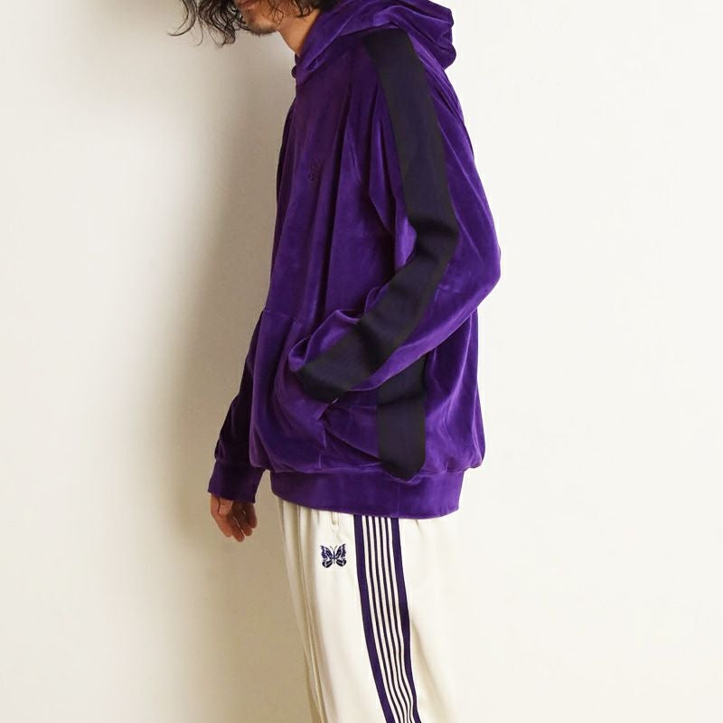 Needles / ニードルス | TRACK HOODY - C/PE VELOUR トラックフーディー | 2 | パープル | レディース Needles - Needles / ニードルス | TRACK HOODY - C/PE VELOUR