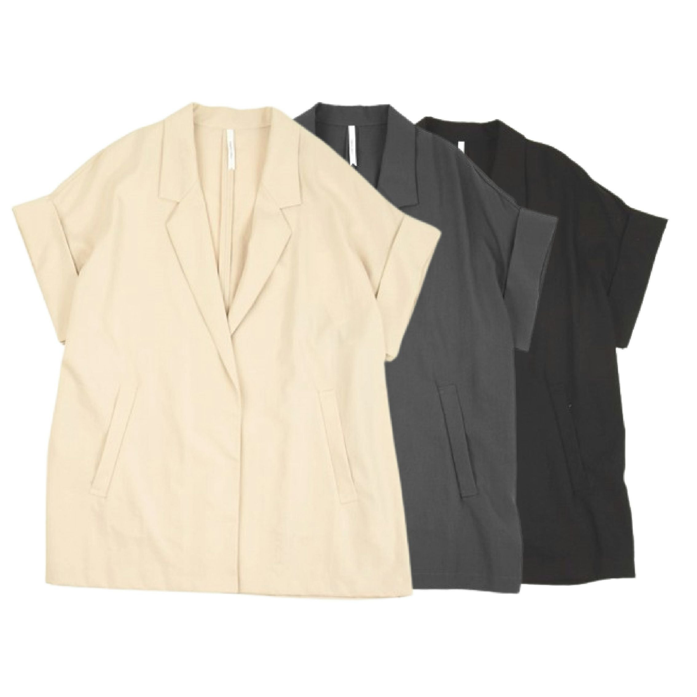 Dignite collier/ディニテコリエ】ビッグスリーブレスジャケット