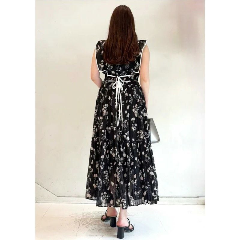SNIDEL/スナイデル】Sustainable バイカラープリーツワンピース
