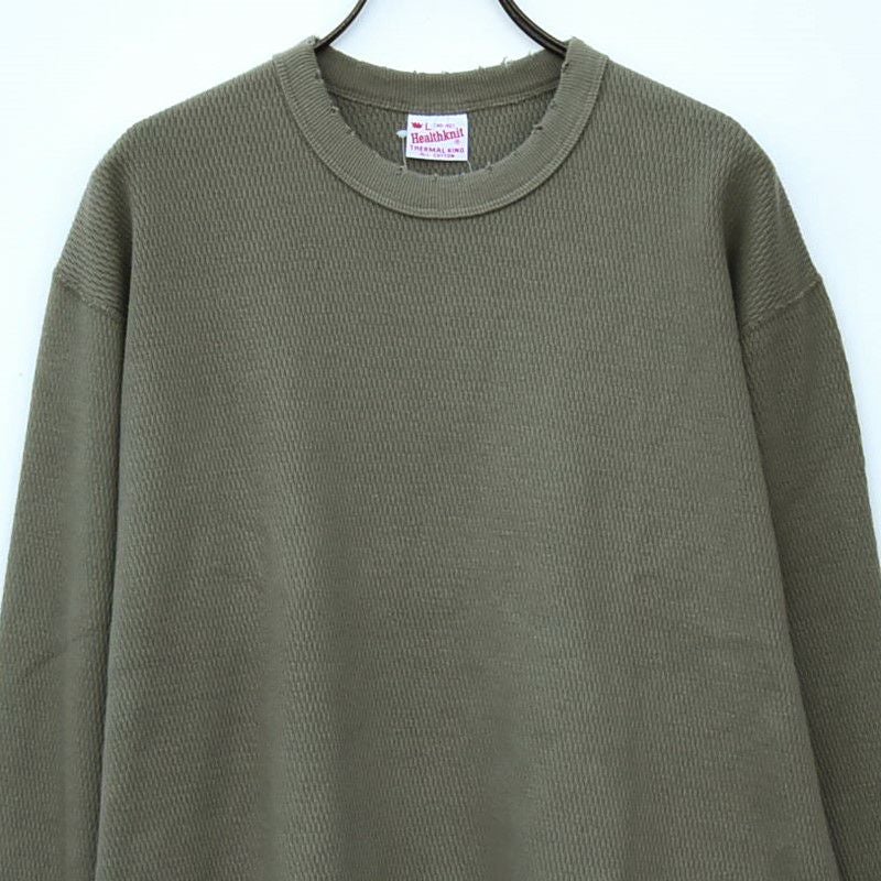 HEALTHKNIT/ヘルスニット】THERMAL KING RASCHEL HONEYCOMB CREWNECK L