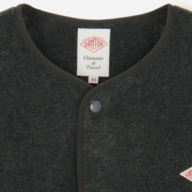 DANTON/ダントン】MEN'S FLEECE COLLARLESS JACKET・JD-8939-2