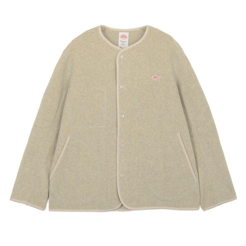 DANTON/ダントン】WOMEN'S FLEECE COLLARLESS JACKET・JD-8911-2