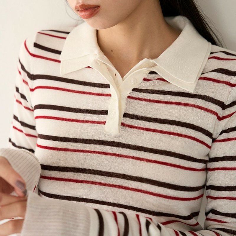 SNIDEL/スナイデル】Sustainableレイヤードポロニットプルオーバー