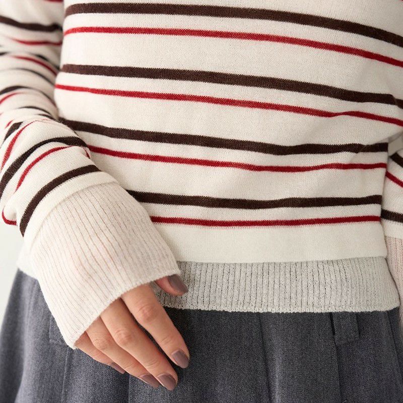 SNIDEL/スナイデル】Sustainableレイヤードポロニットプルオーバー