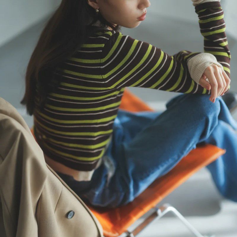 SNIDEL/スナイデル】Sustainableレイヤードポロニットプルオーバー