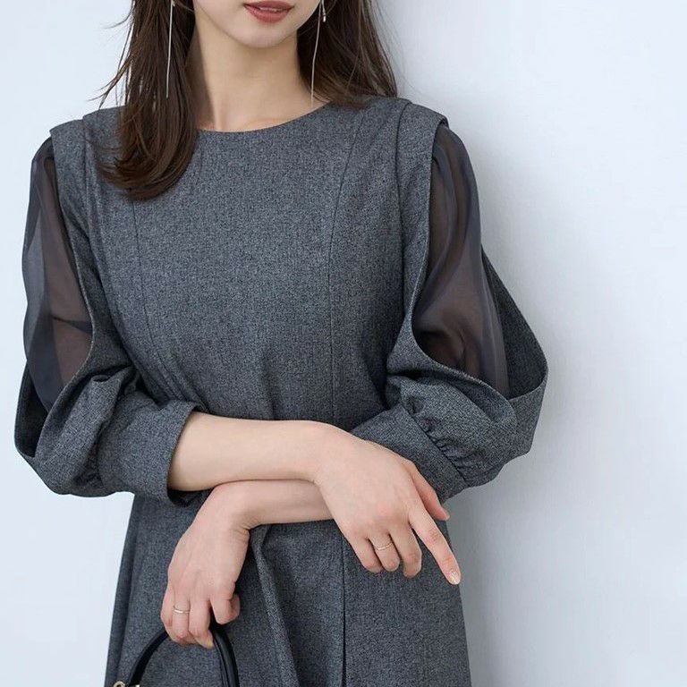 新品♡スナイデル♡ショルダーワンピース SNIDEL/スナイデル】シアーショルダーミニワンピース・SWFO245062