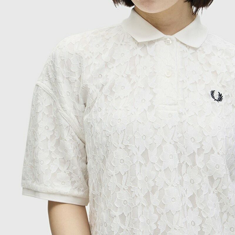 FRED PERRY/フレッドペリー】ウィメンズ Lace Overlay Polo Shirt