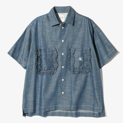 RhodolirioN/ロドリリオン】ウィメンズ Frill Pocket Shirt(フリル