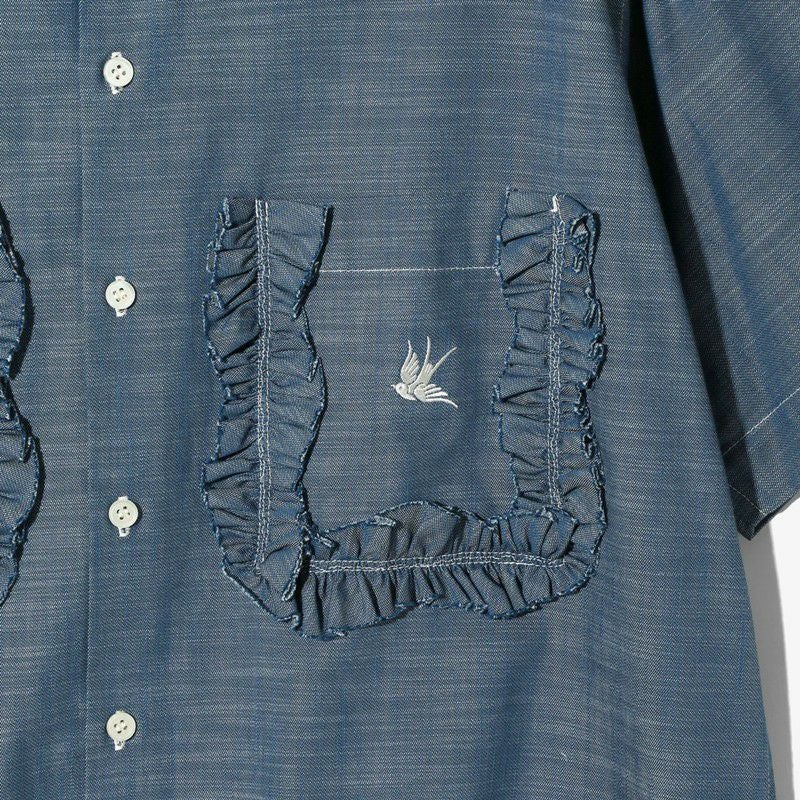 RhodolirioN/ロドリリオン】ウィメンズ Frill Pocket Shirt(フリル