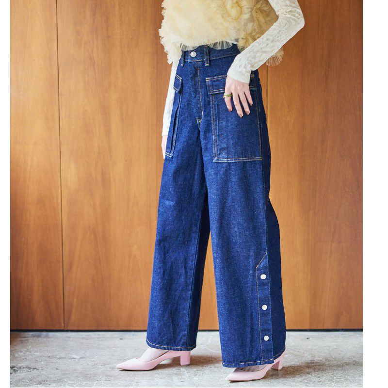atelier SOMETHING/アトリエサムシング】BIG POCKET SLIT WIDE(ビッグ
