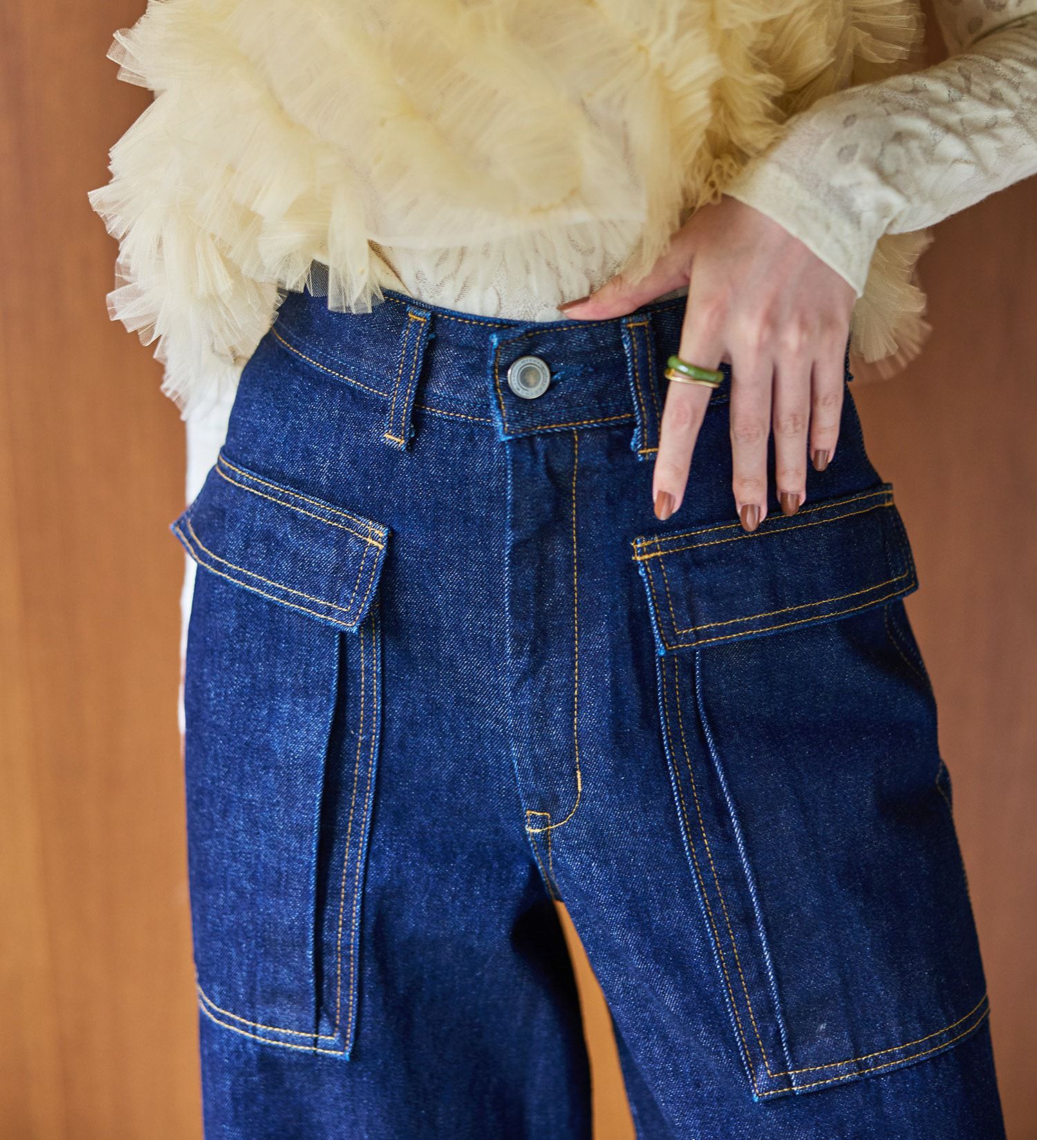 atelier SOMETHING/アトリエサムシング】BIG POCKET SLIT WIDE(ビッグ