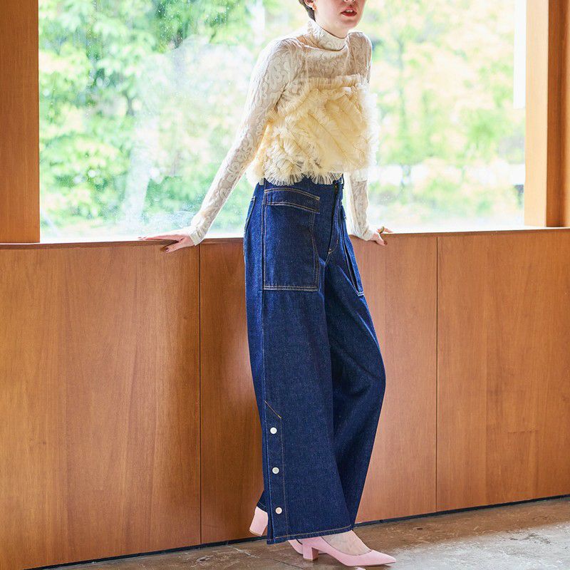 atelier SOMETHING/アトリエサムシング】BIG POCKET SLIT WIDE(ビッグ