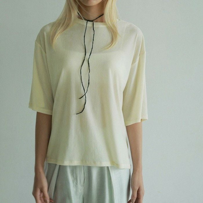 anuke/アンヌーク】ウィメンズ Sheer Velour T-shirts(シアーベロアT