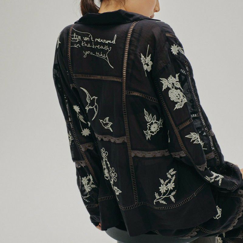 todayful トゥデイフル　刺繍　パッチワークシャツ TODAYFUL Embroidery Patchwork Shirts エンブロイダリーパッチワーク