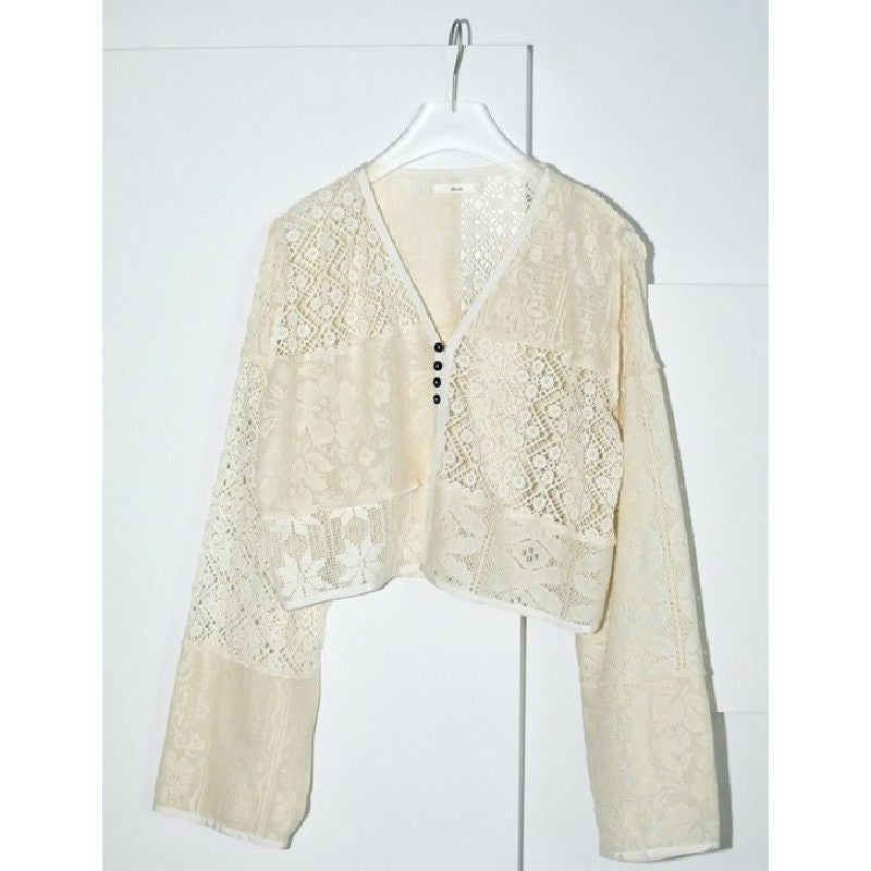 anuke/アンヌーク】ウィメンズ Patchwork Lace Cardigan(パッチワーク