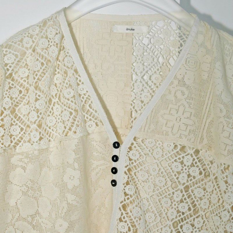 anuke/アンヌーク】ウィメンズ Patchwork Lace Cardigan(パッチワーク