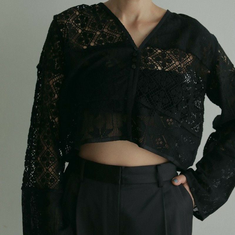 anuke Patchwork Lace Cardigan パッチワーク レース anuke/アンヌーク】ウィメンズ Patchwork Lace Cardigan(パッチワーク