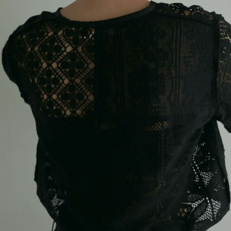 anuke/アンヌーク】ウィメンズ Patchwork Lace Cardigan(パッチワーク