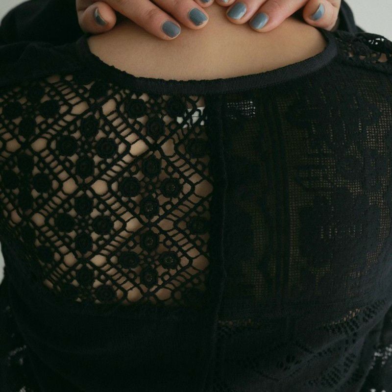 anuke/アンヌーク】ウィメンズ Patchwork Lace Cardigan(パッチワーク