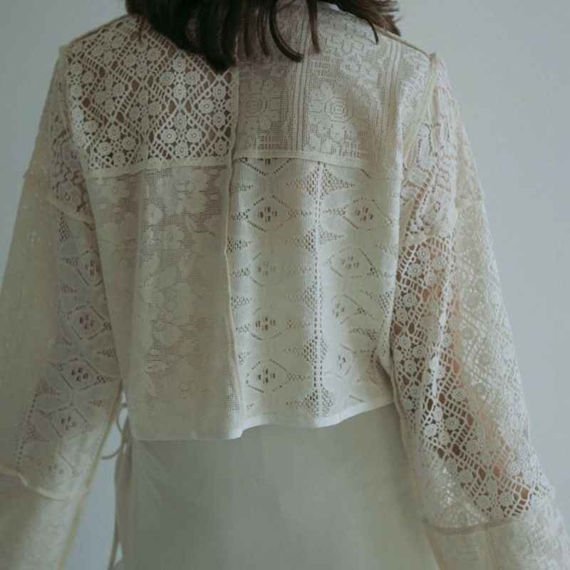 anuke/アンヌーク】ウィメンズ Patchwork Lace Cardigan(パッチワーク