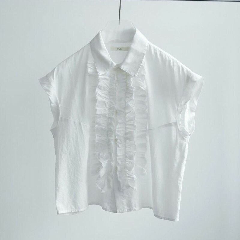 anuke/アンヌーク】Sleeveless Frill Blouse(スリーブレスフリル