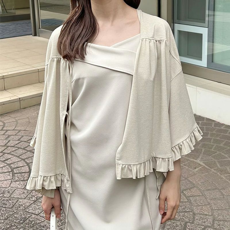 snidel スナ ボリュームフリルカットブラウス uvカット ウォッシャブル SNIDEL - snidel スナ ボリュームフリルカットブラウス uvカット