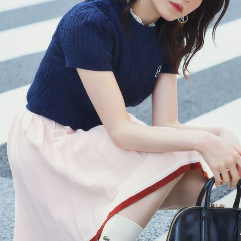 SNIDEL/スナイデル】Sustainableワンポイントニットプルオーバー