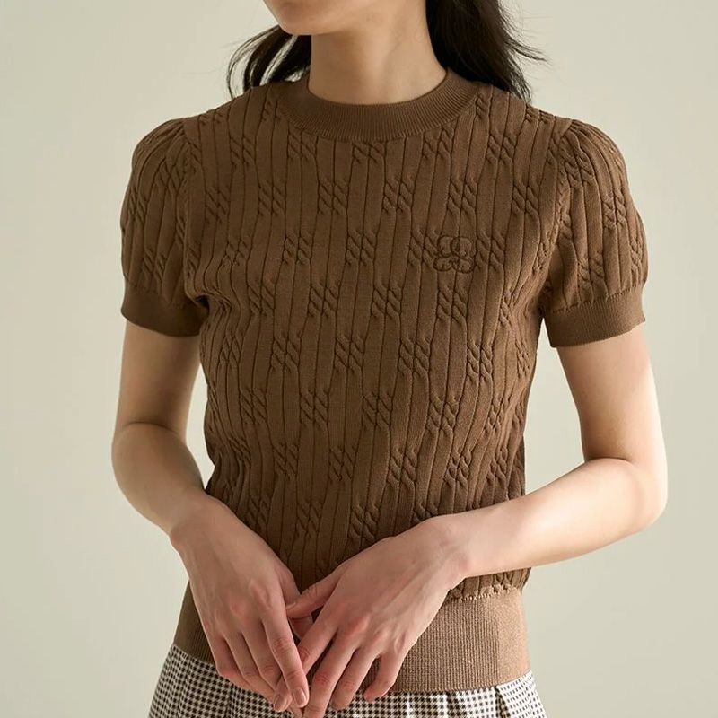 SNIDEL/スナイデル】Sustainableワンポイントニットプルオーバー