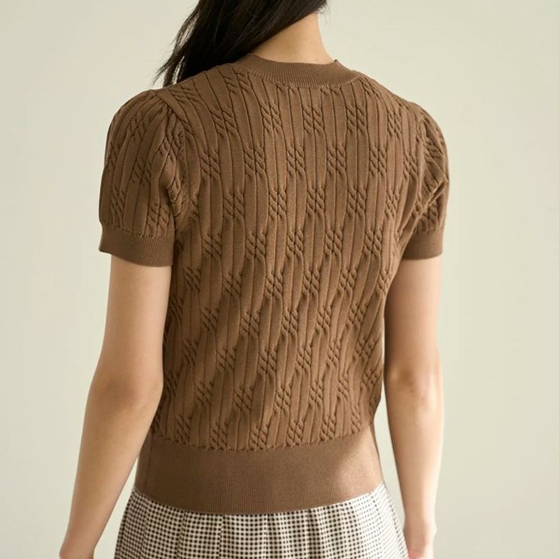 SNIDEL/スナイデル】Sustainableワンポイントニットプルオーバー