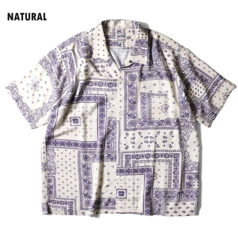 HOUSTON/ヒューストン】ALOHA SHIRT-BANDANA(アロハシャツ-バンダナ柄