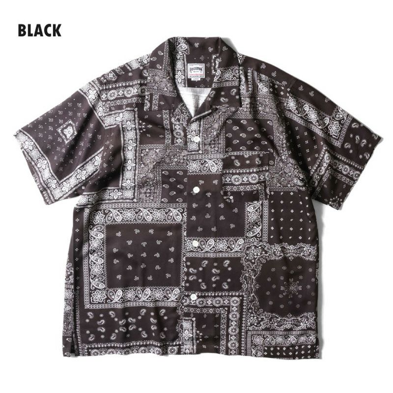 HOUSTON/ヒューストン】ALOHA SHIRT-BANDANA(アロハシャツ-バンダナ柄