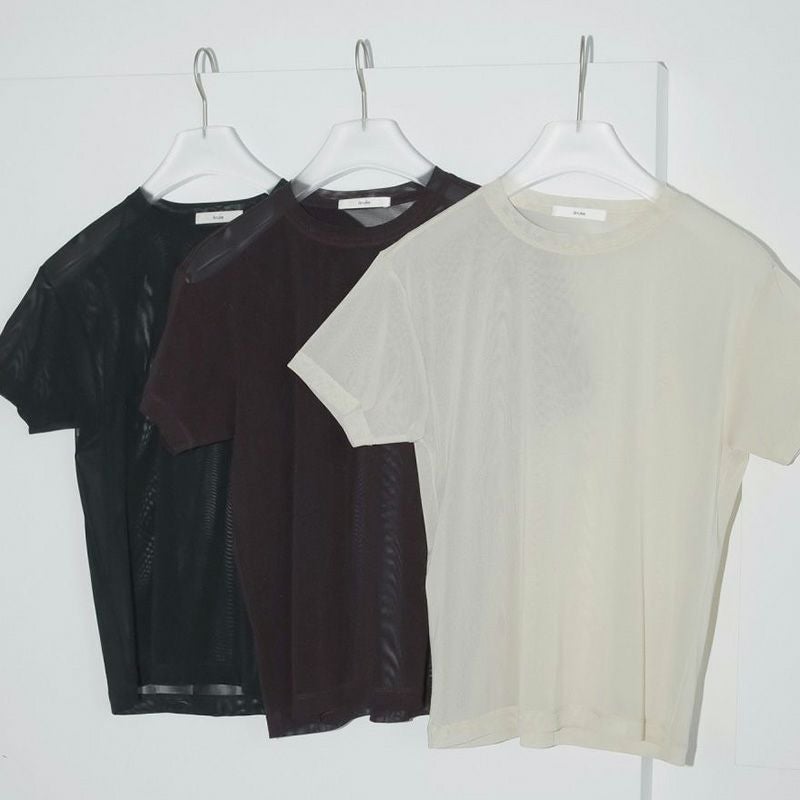 anuke/アンヌーク】Sheer Tulle T-shirts(シアーチュールTシャツ