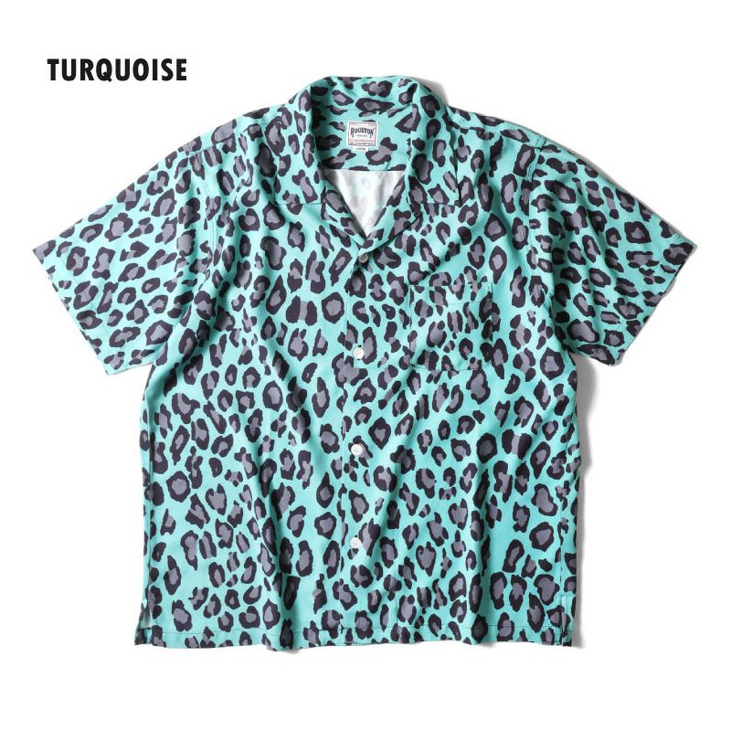 HOUSTON/ヒューストン】ALOHA SHIRT-LEOPARD(アロハシャツ-レオパード