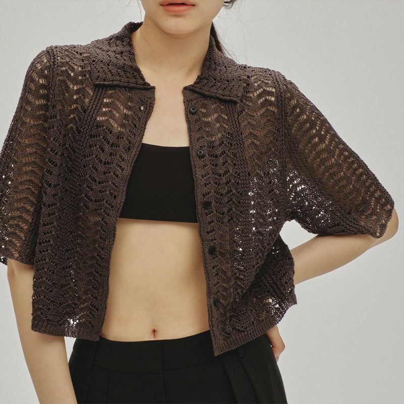 TODAYFUL/トゥデイフル】Lace Knit Shirts(レースニットシャツ)・12510516