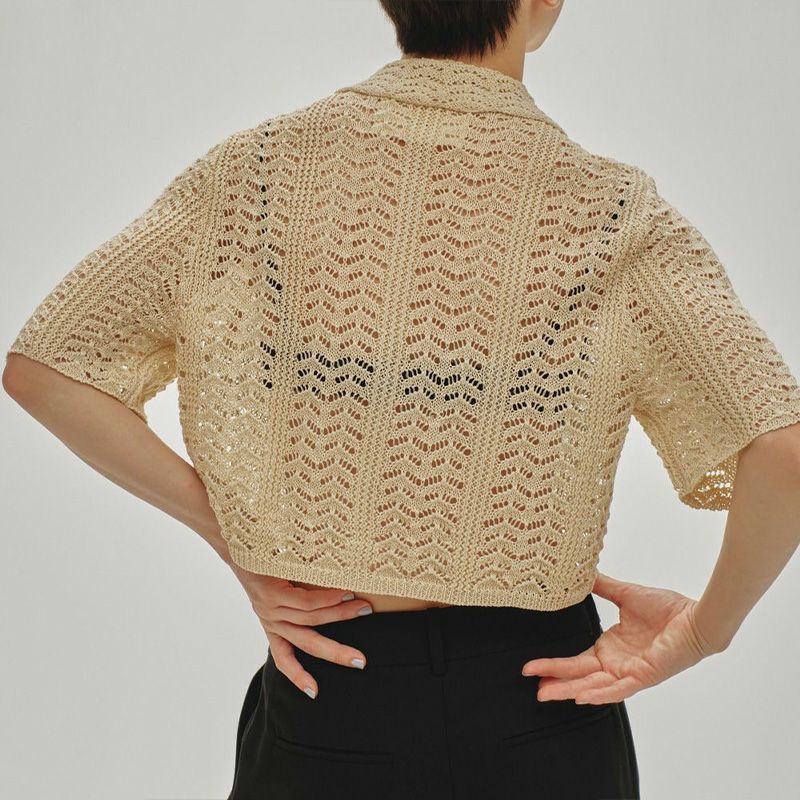 TODAYFUL/トゥデイフル】Lace Knit Shirts(レースニットシャツ)・12510516