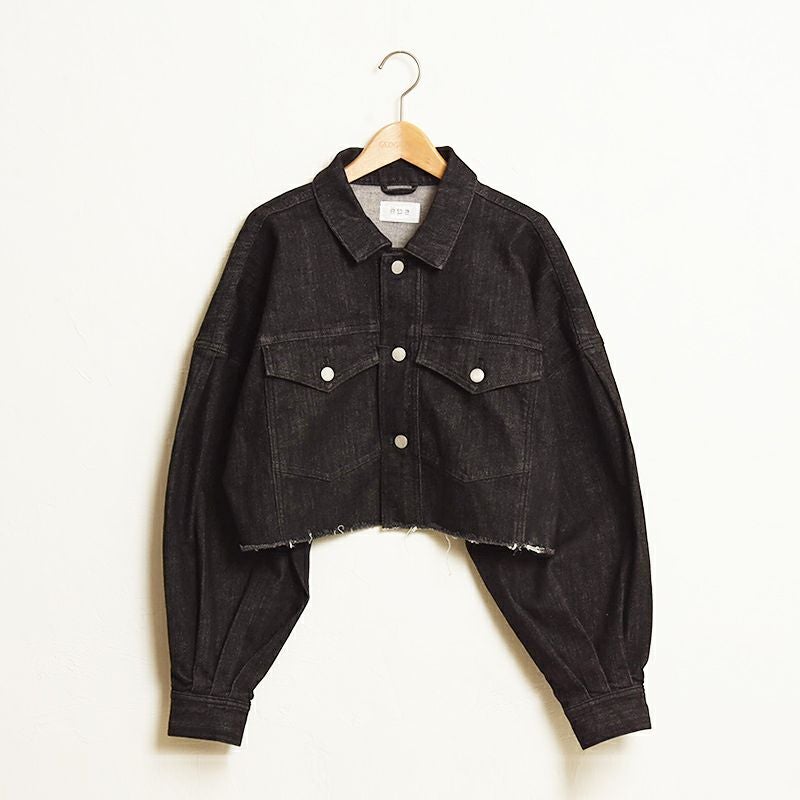 epa エパ　リバーシブルショートベスト　ブラック epa×BIG JOHN[エパ × ビッグジョン]バルーンスリーブショート