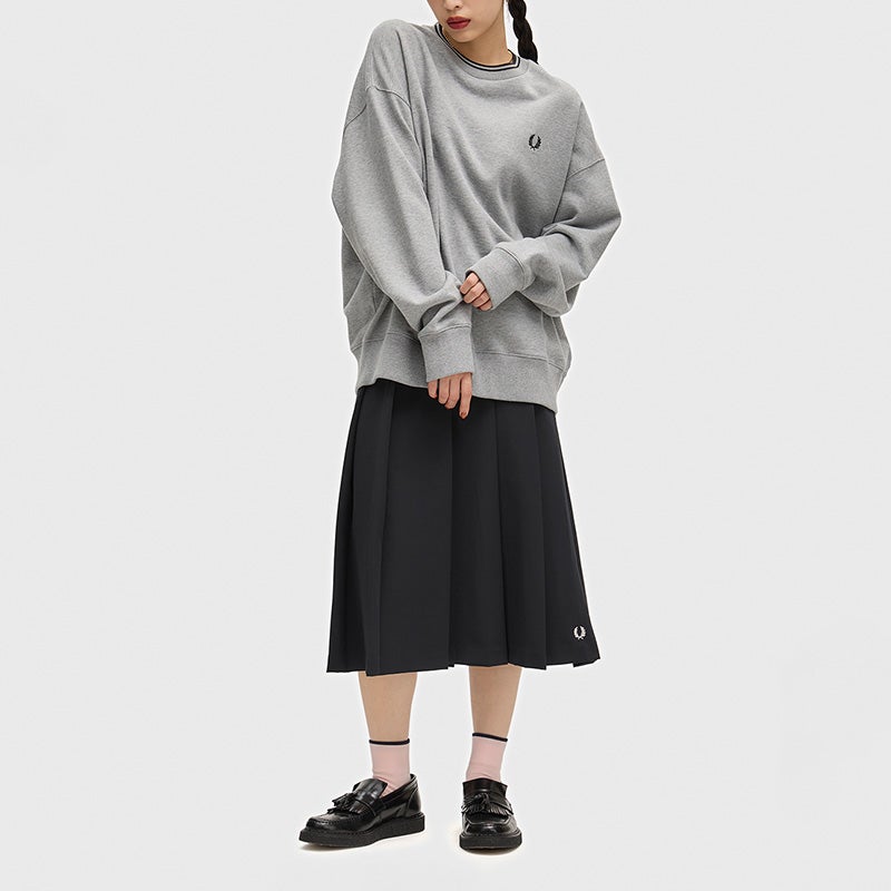 FRED PERRY フレッドペリー M3497 オーバーサイズ ティップド スウェットシャツ メンズ クルーネック