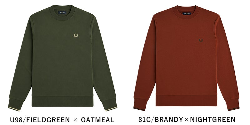 FRED PERRY フレッドペリー M7535 クルーネックスウェット メンズ