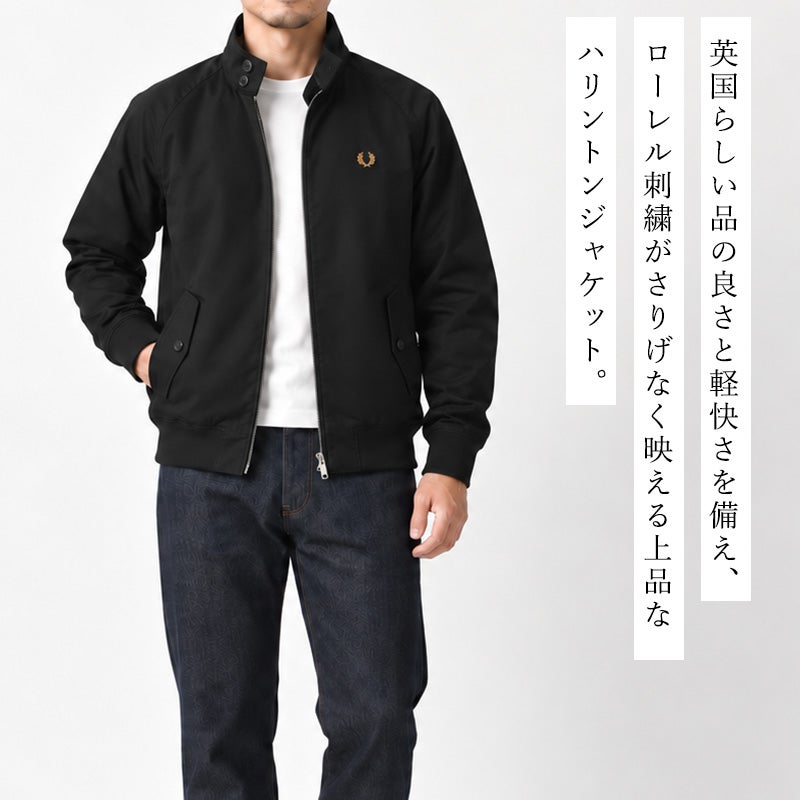 FRED PERRY フレッドペリー J3331 クラシック ハリントンジャケット メンズ ブラック