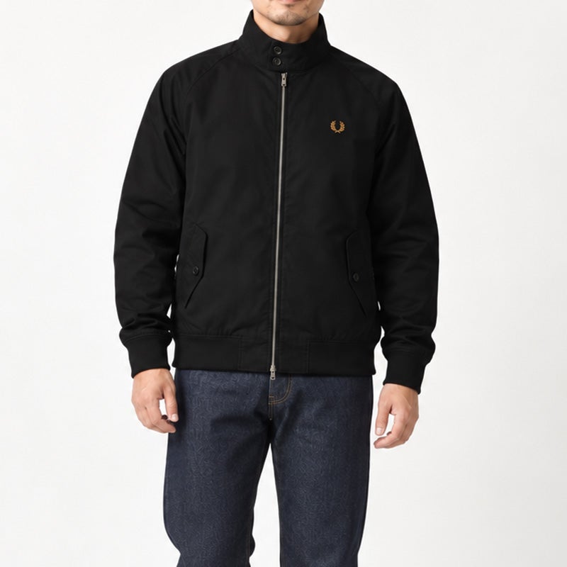 FRED PERRY フレッドペリー J3331 クラシック ハリントンジャケット メンズ ブラック